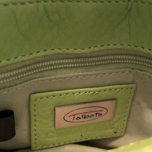 Small, bright, spring rain, Talbots leather handbag purse - Picture 4 of 4